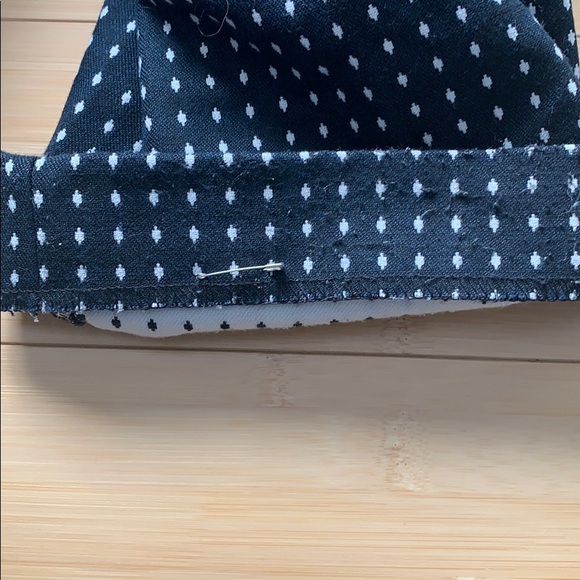 Navy and white dotted Editor Pants - Picture 3 of 3